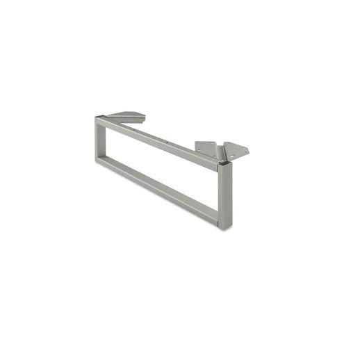 HON Voi Worksurface O-Leg, 24"D x 7"H - 20" Width x 1" Depth x 7" Height - Platinum Metallic