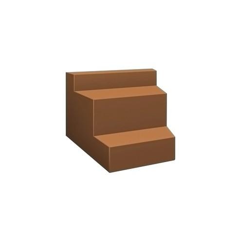 HPFI Inside Facing Wedge Seat - 46" x 39.5" x 35"Chair, 46" x 10.5" x 35" x 2" Chair Seat - Material: Engineered Hardwood Frame - Finish: Orange
