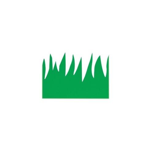 Hygloss Green Grass Design Border Strips - 12 (Grass) Shape - Long Lasting, Durable, Damage Resistant - 3" Height x 36" Width - Green - 12 / Pack