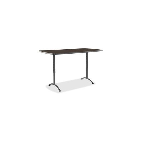 Iceberg Arc Utility Table - Rectangle Top - 72" Table Top Length x 36" Table Top Width - Assembly Required - Walnut