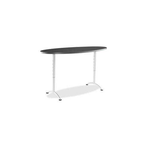 Iceberg Utility Table - Oval Top - 72" Table Top Length x 36" Table Top Width - Assembly Required - Graphite