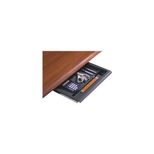 Iceberg Aspira Series Desk Utility Drawer - 14" Width x 14.5" Depth x 1.5" Height - Steel, Polyethylene - Charcoal