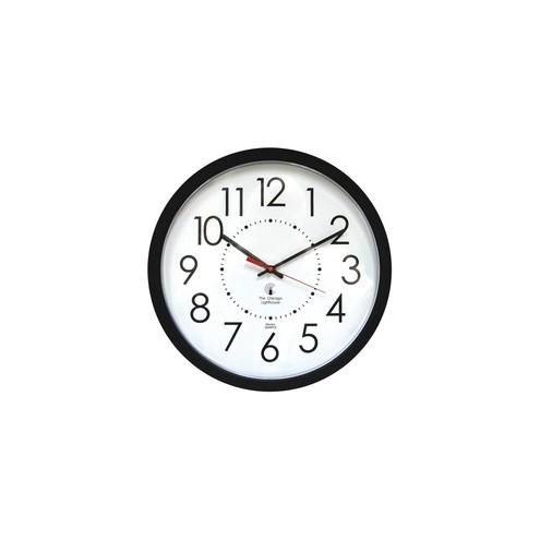 Chicago Lighthouse 14.5" Black Electric Wall Clock - Electric