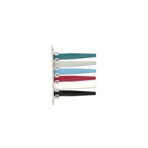 IMC-DIP Exam Room Status Signal Flags - 10.12" x 7.25" - Plastic - Teal, Gray, Steel Blue, Berry, White, Black