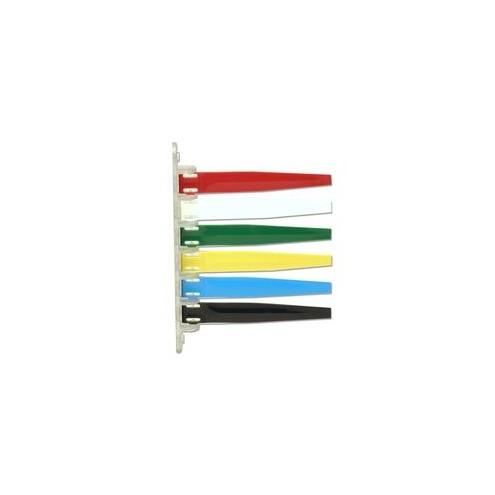 IMC-DIP Exam Room Status Signal Flags - 10.12" x 7.25" - Scratch-resistant - Plastic - Red, White, Green, Yellow, Blue, Black