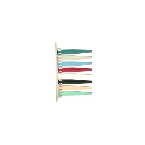 IMC-DIP Exam Room Status Signal Flags - 12.37" x 7.25" - Plastic - Teal, Gray, Steel Blue, Berry, White, Black, Mauve, Sea Spray