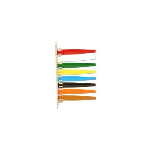 IMC-DIP Exam Room Status Signal Flags - 12.37" x 7.25" - Scratch-resistant - Plastic - Red, White, Green, Yellow, Blue, Black, Orange, Brown