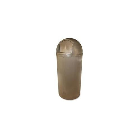Impact Products 21-gal Bullet In/Outdr Receptacle - 21 gal Capacity - Bullet - Structural Foam - Brown