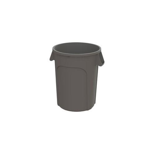 Value-Plus 32 Gallon Gray Container - Sturdy Handle - Plastic - Gray