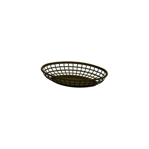 Impact Products Food Basket Oval Brown - 9.75" Length 6" Width Basket - Serving - Brown