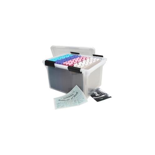 Iris Weathertight Clear File Box - External Dimensions: 17.9" Width x 10.9" Depth x 14.5" Height - Clear - For File - 1 Each