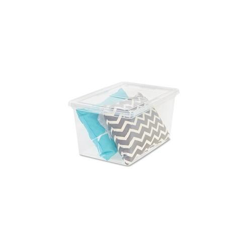 IRIS Deep Modular Snap-tight Lid Clear Box - External Dimensions: 24" Length x 16.3" Width x 14" Height - 17 gal - Stackable - Clear - For Blanket, Comforter - 6 / Carton