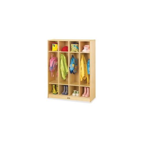 Jonti-Craft 4-section Coat Locker - 4 Compartment(s) - 50.5" Height x 39" Width x 15" Depth - Baltic - Acrylic - 1Each