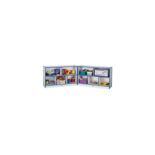 Rainbow Accents Fold-n-Lock Storage Shelf - 24.5" Height x 96" Width x 15" Depth - Blue - Hard Rubber - 1Each