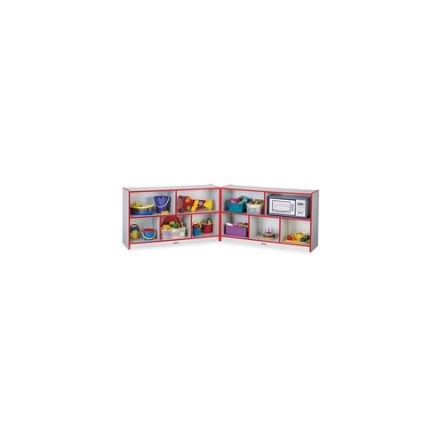 Rainbow Accents Fold-n-Lock Storage Shelf - 24.5" Height x 96" Width x 15" Depth - Red - Hard Rubber - 1Each