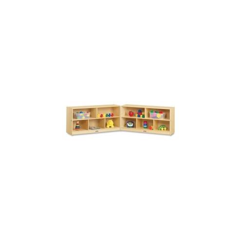 Jonti-Craft Toddler Fold-n-Lock Mobile Storage - 24.5" Height x 96" Width x 15" Depth - Baltic - Hard Rubber - 1Each