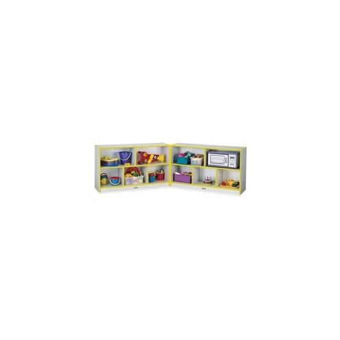 Rainbow Accents Fold-n-Lock Storage Shelf - 35.5" Height x 96" Width x 15" Depth - Yellow - Hard Rubber - 1Each