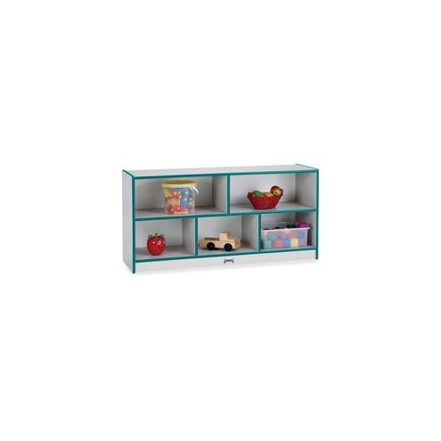 Rainbow Accents Rainbow Low Open Single Storage Shelf - 29.5" Height x 48" Width x 15" Depth - Teal - Rubber - 1Each