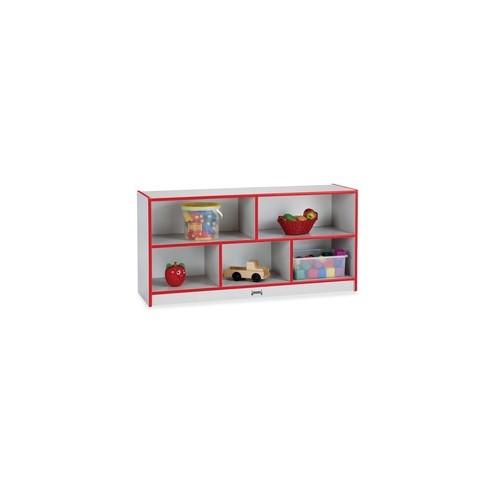 Rainbow Accents Rainbow Low Open Single Storage Shelf - 29.5" Height x 48" Width x 15" Depth - Red - Rubber - 1Each