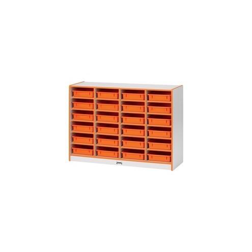 Rainbow Accents Rainbow Paper Cubbie Mobile Storage - 24 Compartment(s) - 35.5" Height x 48" Width x 15" Depth - Purple - Rubber - 1Each