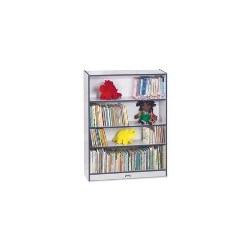 Rainbow Accents 48" Bookcase - 48" Height x 36.5" Width x 11.5" Depth - Navy - 1Each