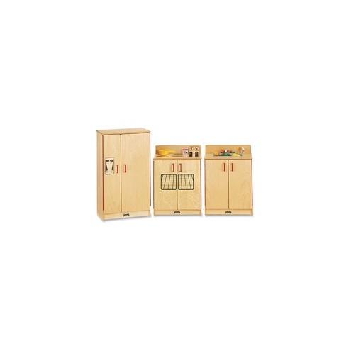 Jonti-Craft - Natural Birch 3-piece Play Kitchen Set - Wood
