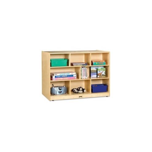 Jonti-Craft Super-sized Double-sided Storage Shelf - 35.5" Height x 48" Width x 28.5" Depth - Baltic - Hard Rubber - 1Each