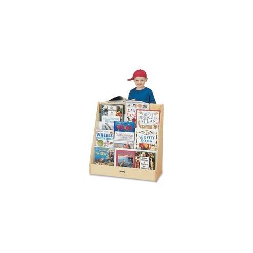 Jonti-Craft Birch Flushback Pick-a-Book Stand - 5 Compartment(s) - 1" - 27.5" Height x 30" Width x 13.5" Depth - Baltic - Birch Plywood - 1Each