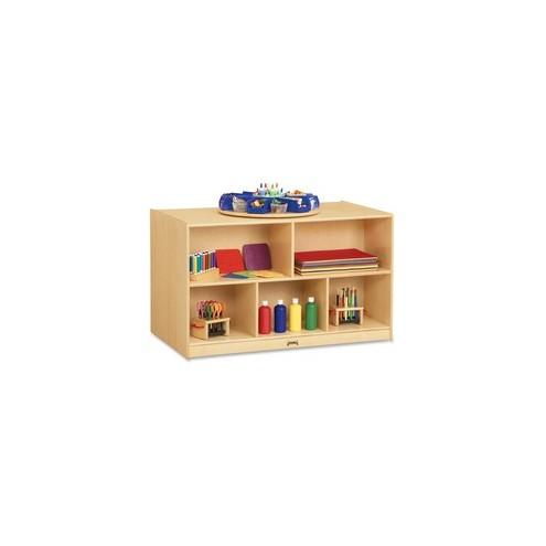 Jonti-Craft Doublee-Sided Island Mobile Storage Unit - 29.5" Height x 48" Width x 28.5" Depth - Floor - Wood Grain - Baltic Birch Plywood - 1Each