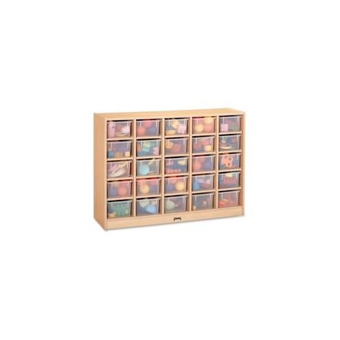young Time Young Time RTA 25-tray Cubbie Unit - 32.5" Height x 48" Width x 15" Depth - Maple - 3 / Each