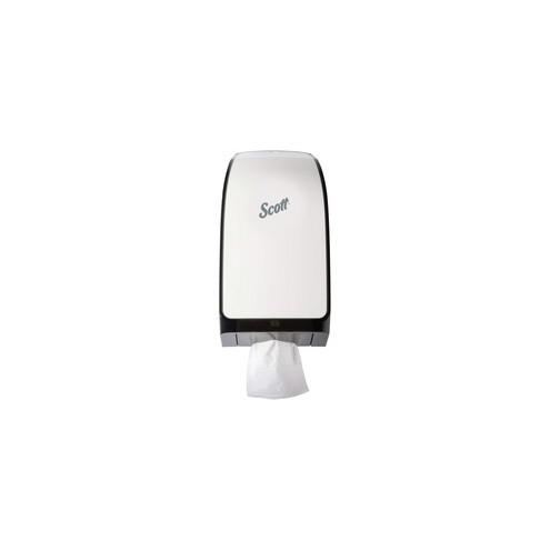 Scott Mod Hygienic Bathroom Tissue Dispenser - 2 x Full Clip, 1 x Partial Clip - 13.3" Height x 7" Width x 5.7" Depth - White - Translucent, See-through Design