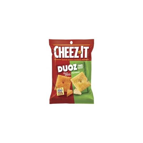 Keebler Cheez-It Duoz Cheddar/Parmesan Crackers - Sharp Cheddar, Parmesan - Carton - 4.30 oz - 6 / Carton