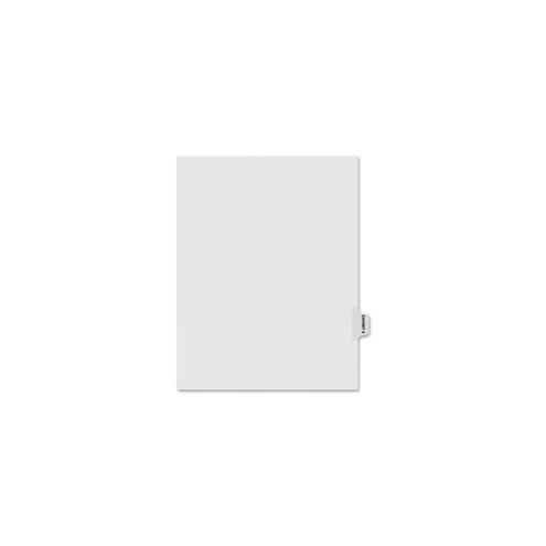 Kleer-Fax Numerical Index Dividers - Printed Tab(s) - Digit - 8 - 25 Tab(s)/Set - 8.5" Divider Width x 11" Divider Length - Letter - White Divider - 25 / Pack
