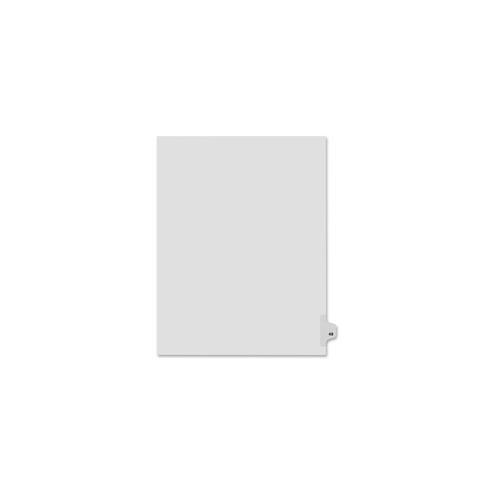Kleer-Fax Legal Exhibit Numbered Index Dividers - Printed Tab(s) - Digit - 49 - 8.5" Divider Width x 11" Divider Length - Letter - White Divider - 25 / Pack