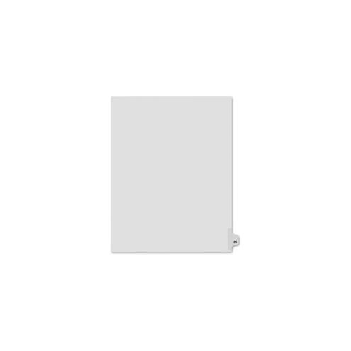 Kleer-Fax Legal Exhibit Numbered Index Dividers - Printed Tab(s) - Digit - 50 - 8.5" Divider Width x 11" Divider Length - Letter - White Divider - 25 / Pack