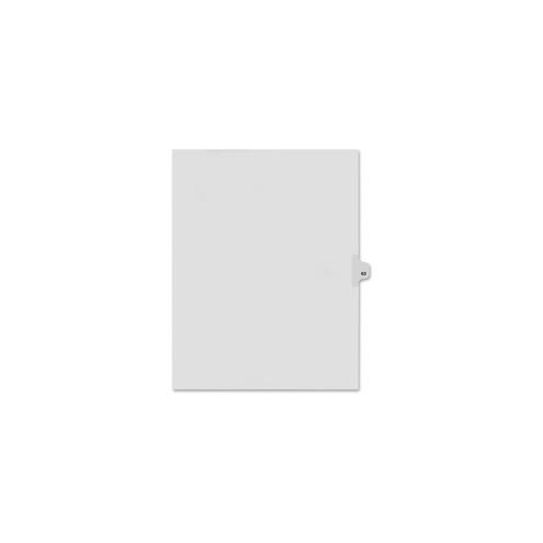 Kleer-Fax Legal Exhibit Numbered Index Dividers - Printed Tab(s) - Digit - EXHIBIT 63 - 25 Tab(s)/Set - 8.5" Divider Width x 11" Divider Length - Letter - White Divider - 25 / Pack