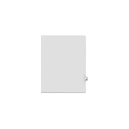 Kleer-Fax Legal Exhibit Numbered Index Dividers - Printed Tab(s) - Digit - EXHIBIT 70 - 25 Tab(s)/Set - 8.5" Divider Width x 11" Divider Length - Letter - White Divider - 25 / Pack