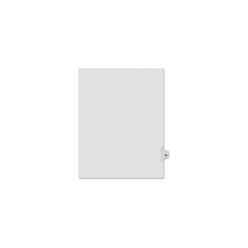 Kleer-Fax Legal Exhibit Numbered Index Dividers - Printed Tab(s) - Digit - 96 - 8.5" Divider Width x 11" Divider Length - Letter - White Divider - 25 / Pack