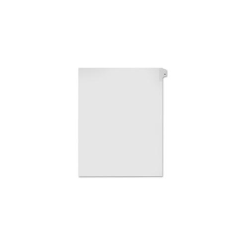 Kleer-Fax Numeric Laminated Tab Index Dividers - Printed Tab(s) - Digit - 76 - 25 Tab(s)/Set - 8.5" Divider Width x 11" Divider Length - Letter - White Divider - 25 / Pack