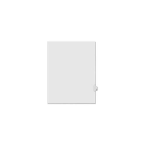 Kleer-Fax Preprinted Letter Side Tab Index Divider - Printed Tab(s) - Character - V - 8.5" Divider Width x 11" Divider Length - Letter - White Divider - 25 / Pack