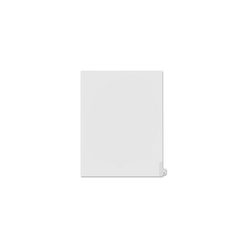Kleer-Fax Preprinted Letter Side Tab Index Divider - Printed Tab(s) - Character - Z - 8.5" Divider Width x 11" Divider Length - Letter - White Divider - 25 / Pack
