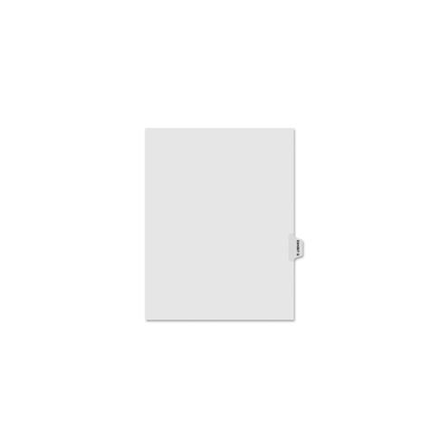 Kleer-Fax Laminated Side Tabs Exhibit Index Dividers - Printed Tab(s) - Character - EXHIBIT Q - 25 Tab(s)/Set - 8.5" Divider Width x 11" Divider Length - Letter - White Divider - 25 / Pack