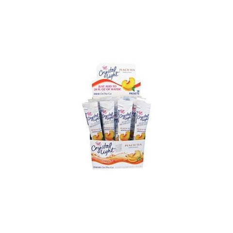 Crystal Light On-The-Go Mix Peach Sticks - Powder - Peach Tea Flavor - 0.09 oz - 30 / Box