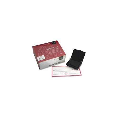 LEE Inkless FingerPrint Pad - 1 Dozen - 2" Height x 2.3" Width x 1.8" Depth - Black Ink