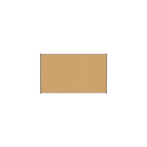 Lorell Satin-Finish Bulletin Board - 72" Height x 48" Width - Natural Cork Surface - Durable, Self-healing - Silver Anodized Aluminum Frame - 1 Each