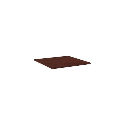 Lorell Hospitality Square Tabletop - Mahogany - Square Top - 42" Table Top Length x 42" Table Top Width x 1" Table Top Thickness - Assembly Required - High Pressure Laminate (HPL), Mahogany
