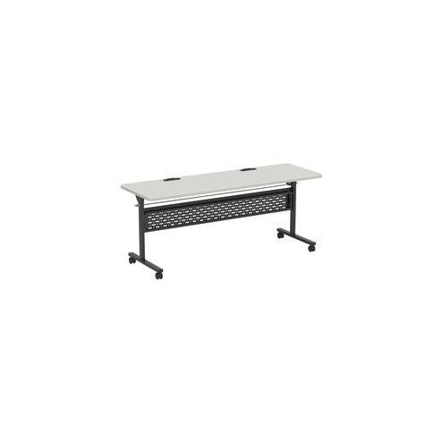 Lorell Flip Top Training Table - Gray Triangle, High Pressure Laminate (HPL) Top - 72" Table Top Width x 24" Table Top Depth - 30" Height - Assembly Required