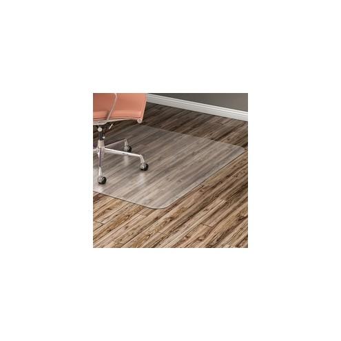 Lorell Hard Floor Rectangular Chairmat - Tile Floor, Vinyl Floor, Hardwood Floor - 60" Length x 46" Width x 60 mil Thickness - Rectangle - Vinyl - Clear