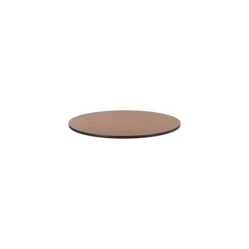 Lorell Medium Oak Laminate Round Activity Tabletop - High Pressure Laminate (HPL) Round, Medium Oak Top - 1.13" Table Top Thickness x 48" Table Top Diameter - Assembly Required