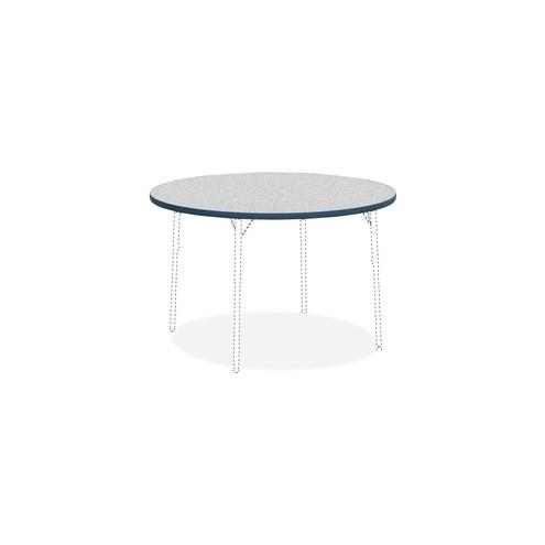 Lorell Classroom Round Activity Tabletop - Gray Nebula Round, High Pressure Laminate (HPL) Top - 1.13" Table Top Thickness x 48" Table Top Diameter - Assembly Required